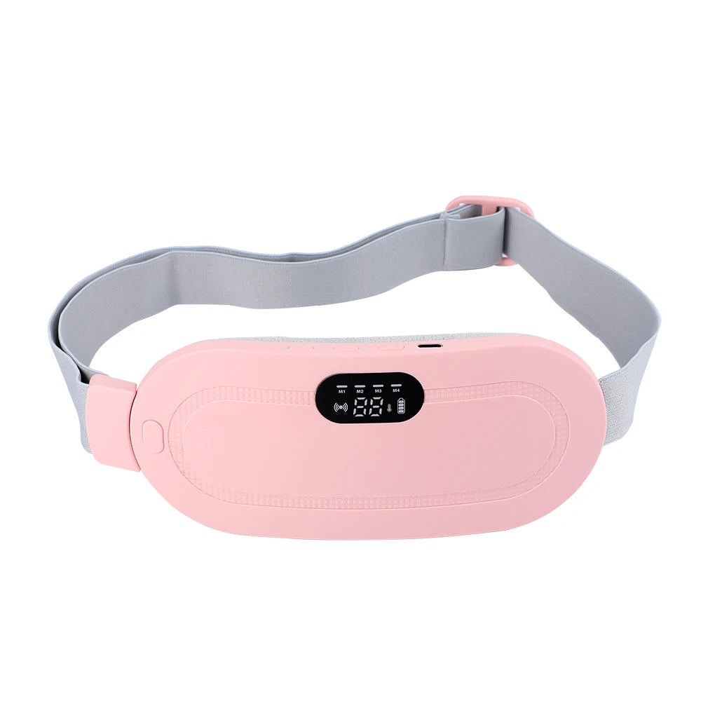 Electric Menstrual Massager Heating Vibration Period Abdominal Massage Belt Pad for Female Waist Lumbar Warmer Relaxation Device