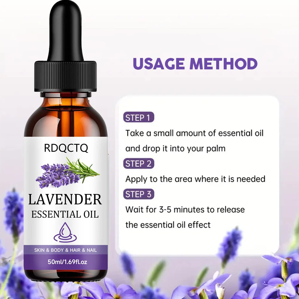 Lavender Essential Oil for Relaxation and Moisturizing Care