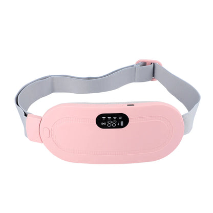Electric Menstrual Massager Heating Vibration Period Abdominal Massage Belt Pad for Female Waist Lumbar Warmer Relaxation Device