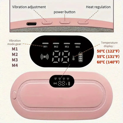 Menstrual Pain Relief Heating and Massage Belt – USB Rechargeable Portable Heating Pad