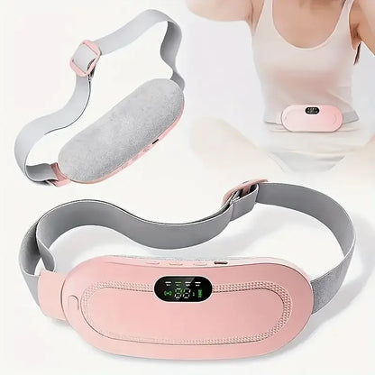 Menstrual Pain Relief Heating and Massage Belt – USB Rechargeable Portable Heating Pad
